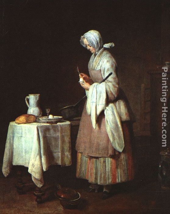 Jean Baptiste Simeon Chardin The Attentive Nurse